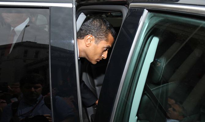 Mathew Martoma leaves court after the sentencing, September 8, 2014. Photograph: Paresh Gandhi