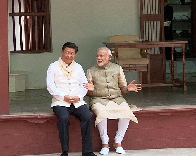 Modi with Xi Jinping