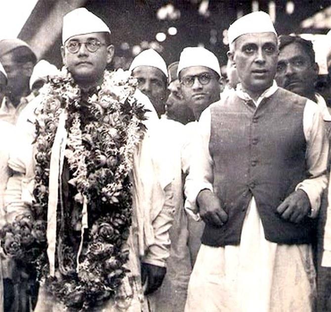 Netaji Subhas Chandra Bose with Jawaharlal Nehru