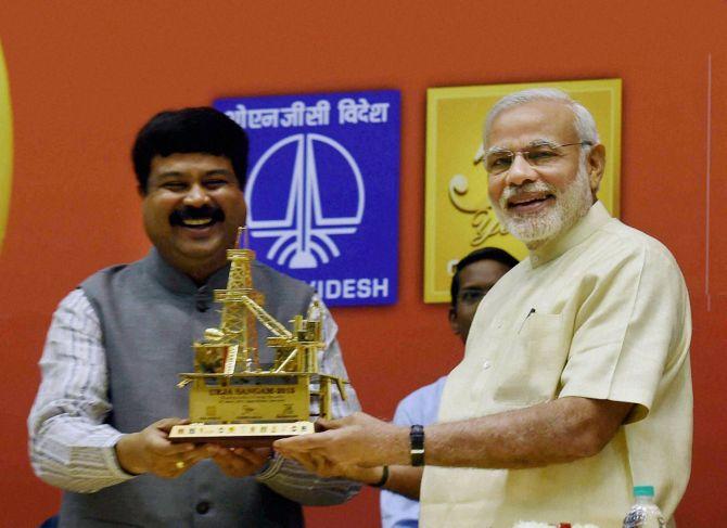 Dharmendra Pradhan with Modi