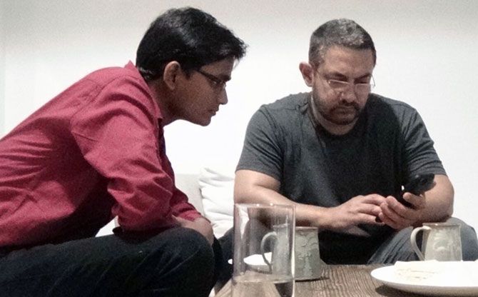 Brijesh Kumar Saroj with Aamir Khan