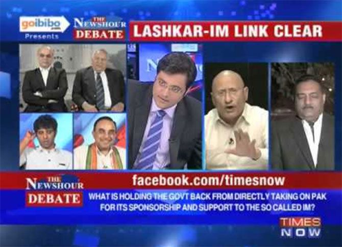 Arnab Goswami drives his Pakistani guests to apoplexy.