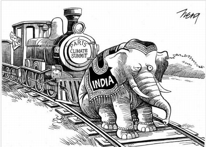 Racist' cartoon mocks India after climate deal  India News