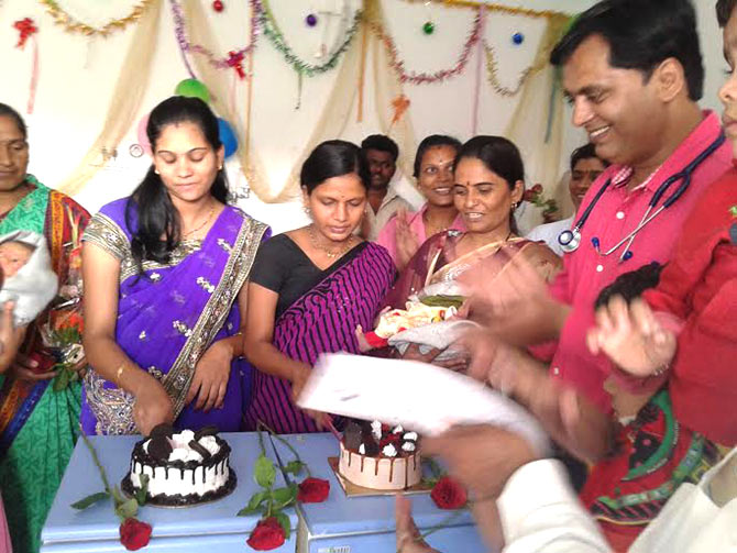 Celebrating with mothers who have delivered baby girls