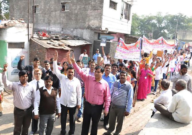 A rally to increase awareness about the girl child