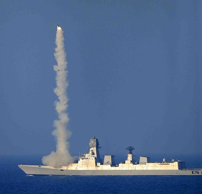 The successful vertical launch of the Brahmos, the supersonic long range anti- shipping cruise missile, from the stealth destroyer INS Kolkata, was a major milestone for the Indian Navy.