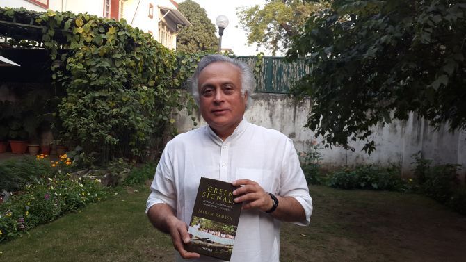 Jairam Ramesh with his new book