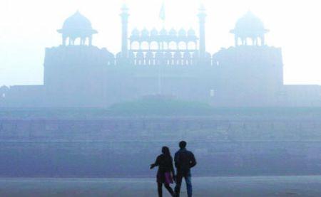 Smog in Delhi. Photograph: Reuters