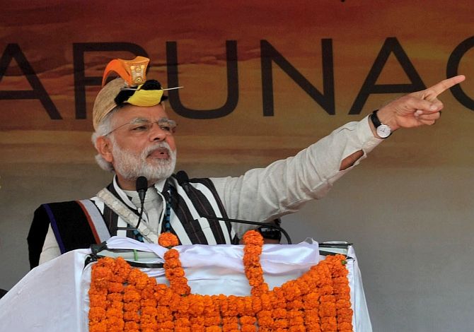 Prime Minister Narendra Modi in Arunachal Pradesh