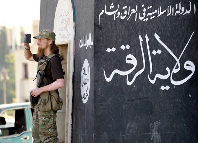 A scene from Islamic State's stronghold, Raqqa. Photograph: Reuters