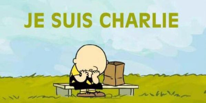 Cartoons protesting the Charlie Hebdo attack in 2015