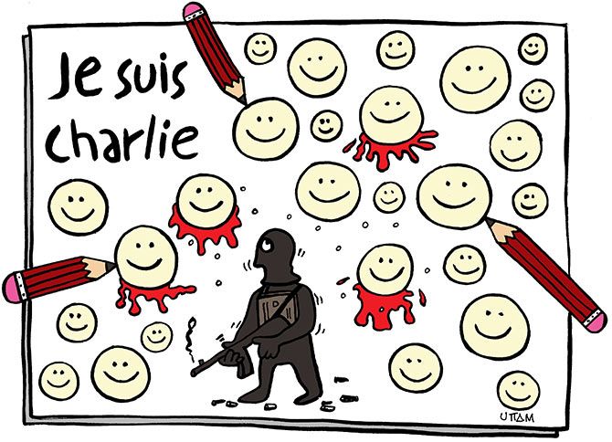 Rediff.com cartoonist Uttam's take on the 2015 attack