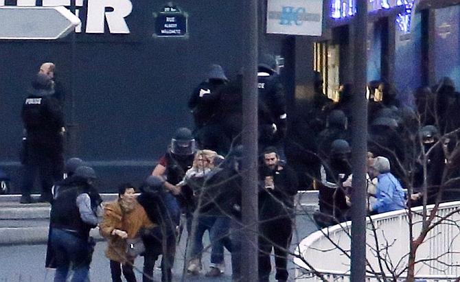 French Dual Hostage Crises OVER; 3 Gunmen, 4 Hostages Killed - Rediff ...