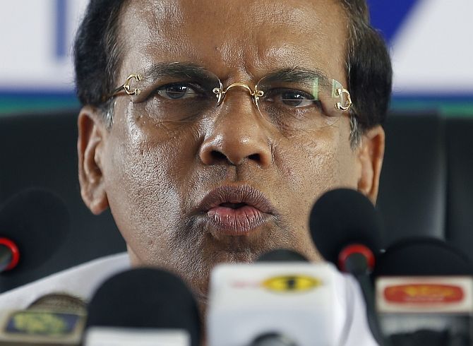 Sri Lankan's new President Pallewatte Gamaralalage Maithripala Yapa Sirisena