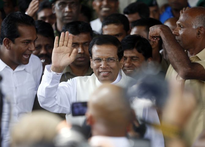 Sri Lankan's new President Mahitripal Sirisena