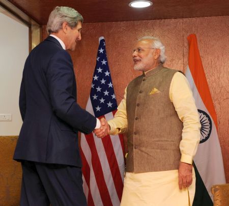 Narendra Modi with John Kerry