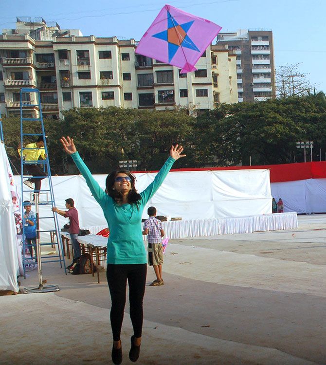 Makar Sankranti Kite Festival organised by iskon at Tilaknagar, bmc garden in Mumbai