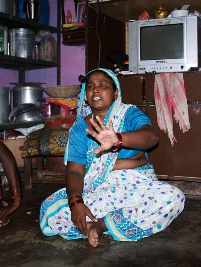 Sharda Sunil Kamble at her neighbour's house