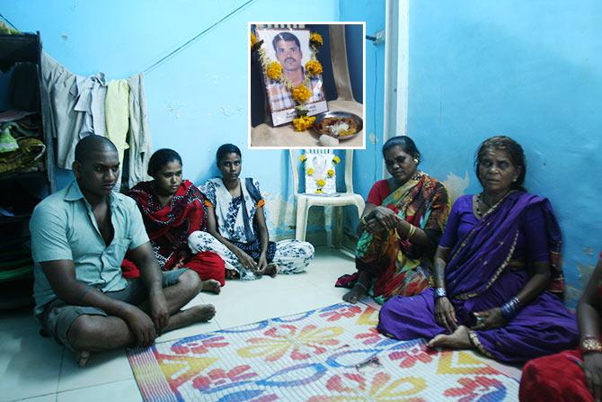 From left: Pradeep's cousin Ramesh, his sisters Sadhana and Manda, Sangeeta and Ramabai