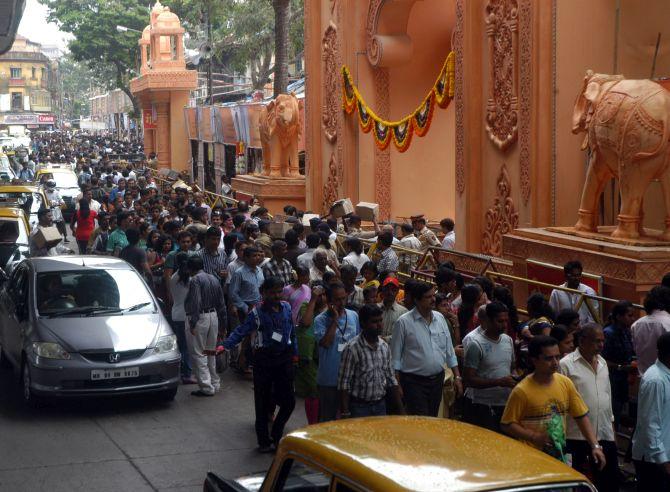 A Ganesh pandal in Mumbai