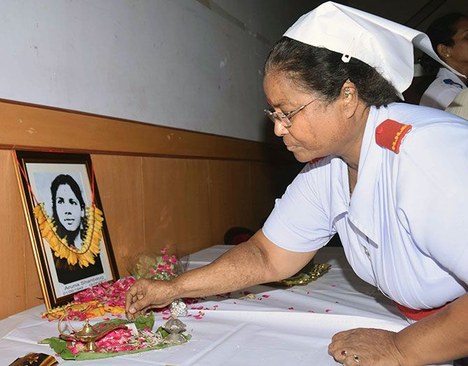 KEM nurses pay tribute to Aruna Shanbaug on her birthday, June 1