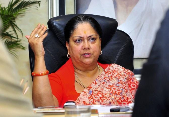 Rajasthan Chief Minister Vasundhara Raje