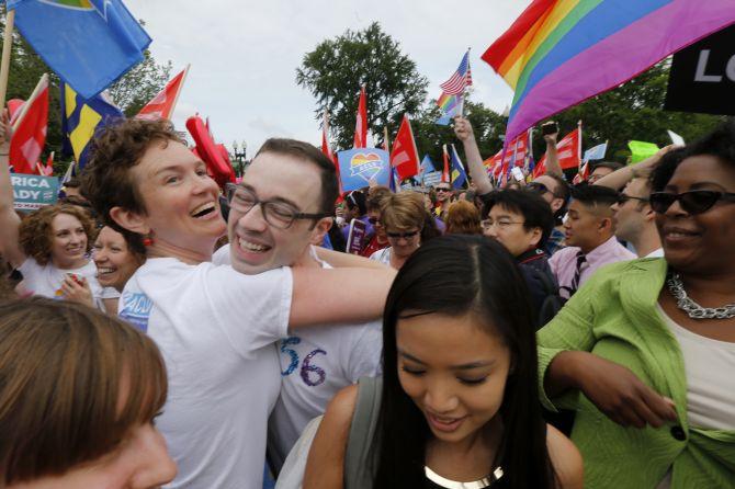 Historic Day In US As Supreme Court Legalises Gay Marriage - Rediff.com ...