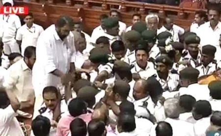 MLAs scuffle in the Kerala assembly