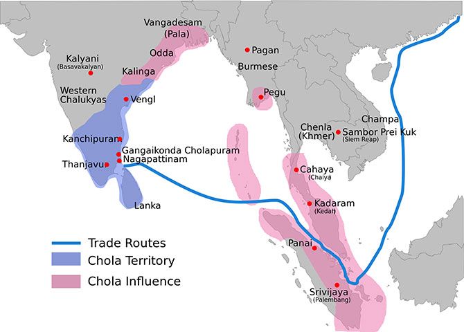The Chola Empire at its zenith.