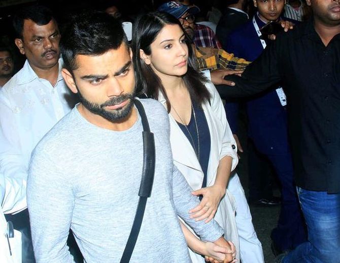 Anushka Sharma with Virat Kohli