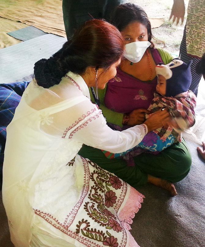 Dr Vani Kori assists in quake-hit Nepal