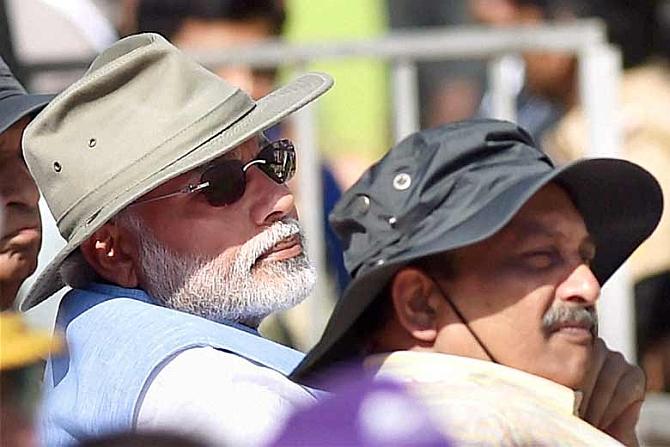 Defence Minister Manohar Parrikar with Prime Minister Narendra Modi.