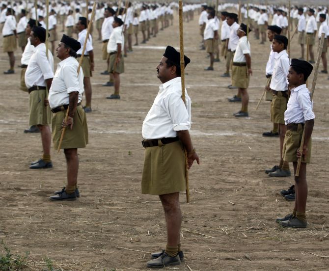 India RSS Hindu Nationalist Group May Drop Khaki Shorts  Time