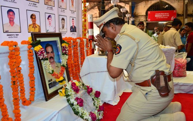 Seven years after the 2008 terror attacks, a Mumbai policeman pays tribute to his slain colleagues.