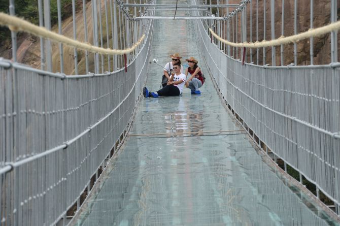PHOTOS: World's scariest yet thrilling glass bridges - Rediff.com
