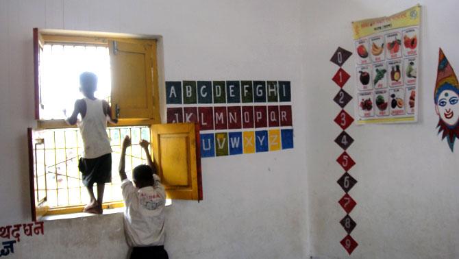 Children at anganwadi