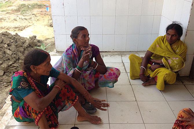 Women waiting outside ward