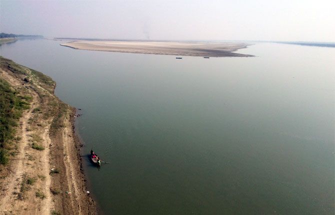 The Saryu river in Bihar