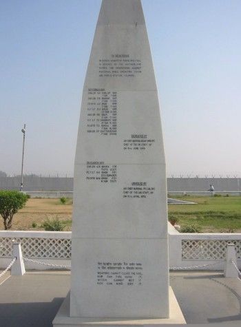 A memorial at the Halwara Air Base