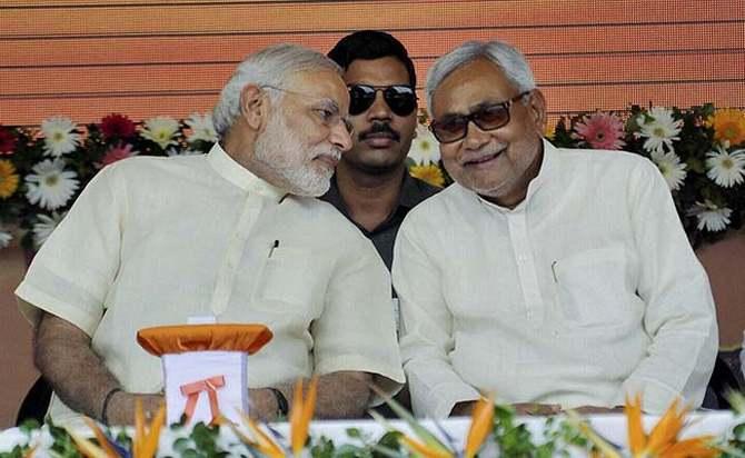 Prime Minister Narendra Modi with Bihar Chief Minister Nitish Kumar