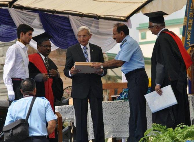 The Chief of Air Staff with Air Marshal Denzil Keelor