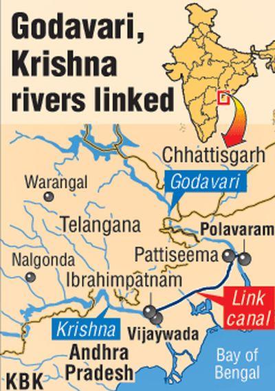 krishna river projects map