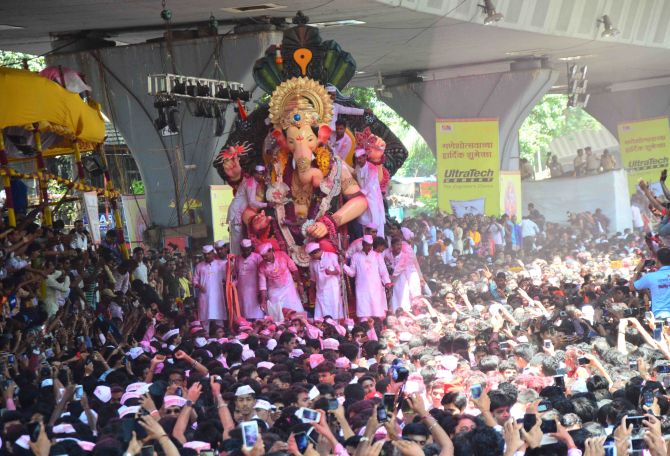 PHOTOS: Ganpati Bappa morya, see you next year, chant devotees - Rediff ...