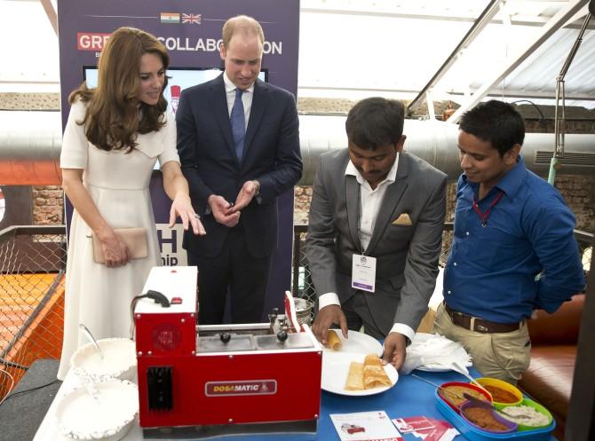 Duke and Duchess Cambridge with Sahil Khan and Eshwar Vikas