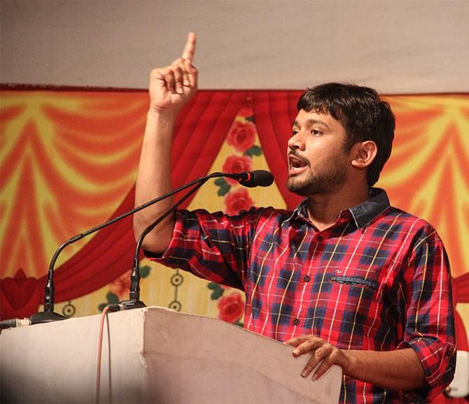 Jawaharlal Nehru University Students Union President Kanhaiya Kumar in Mumbai, April 23, 2016. Photograph: Uttam Ghosh/Rediff.com