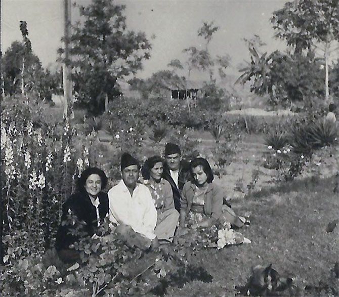 The family in their garden