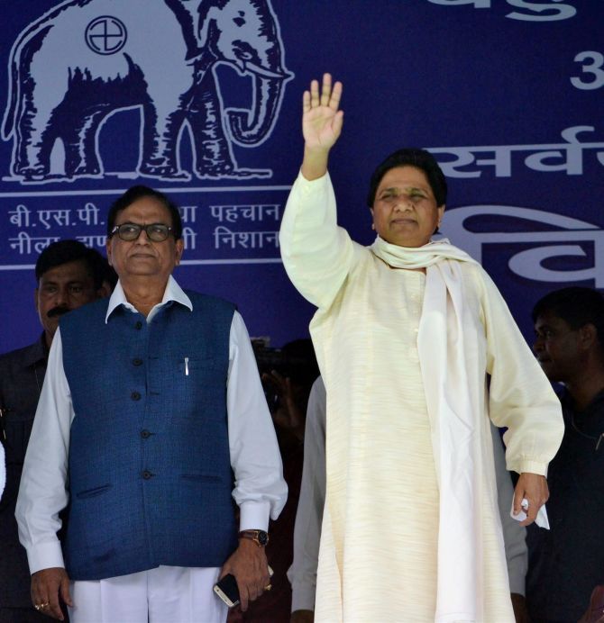 Bahujan Samaj Party leader Mayawati, who is aggressively wooing Muslims this assembly election. The BSP has fielded over 90 BSP Muslim candidates in the 2017 UP election
