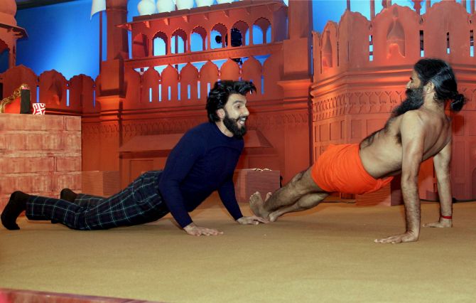 Ranveer Singh with Baba Ramdev