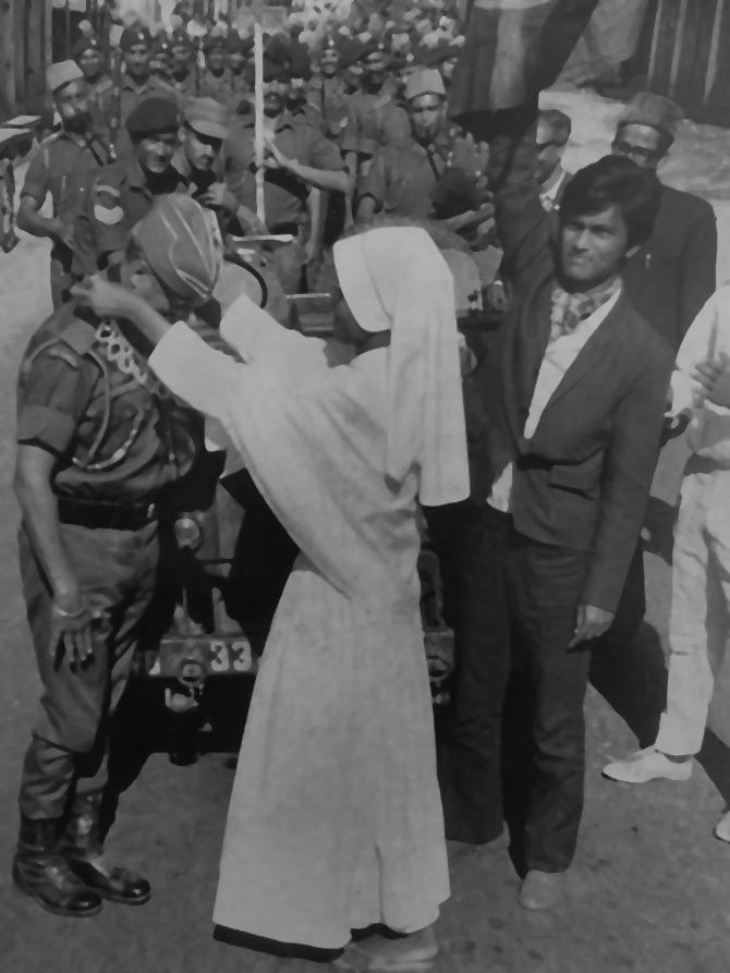 A welcome by nuns in Rangpur