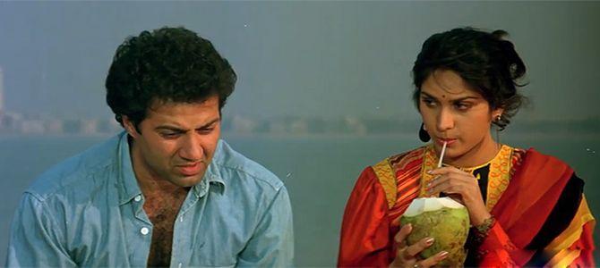 Sunny Deol and Meenakshi Seshadri